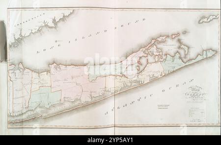 Carte du comté de Suffolk 1841 par Burr, David H., 1803-1875 Banque D'Images