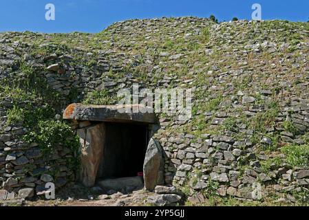 Cairn of Gavrinis, Larmor-Baden, Golfe du Morbihan, Morbihan, Bretagne, Bretagne, France, Europe Banque D'Images