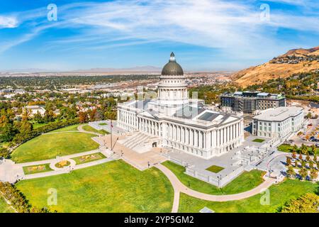 Vue aérienne du Capitole de l'État de l'Utah Banque D'Images