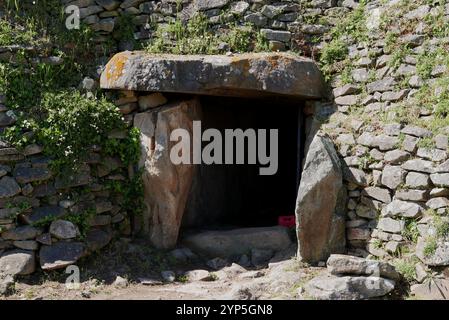 Cairn of Gavrinis, Larmor-Baden, Golfe du Morbihan, Morbihan, Bretagne, Bretagne, France, Europe Banque D'Images