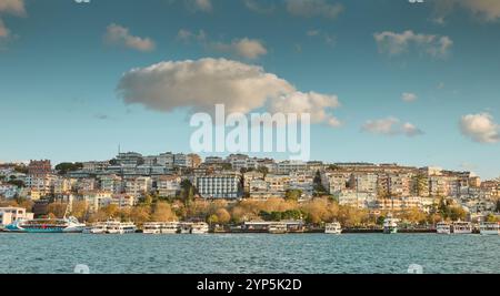 Uskudar bord de mer dans la ville d'Istanbul, Turquie Banque D'Images