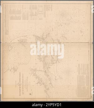 Tableau préliminaire n° 4 de la côte de la mer des États-Unis de Cape Codd Mass., à Saughkonney point, R.I. : D'après un relevé trigonométrique sous la direction de A.D. Bache, surintendant du relevé de la côte des États-Unis 1857 par Ogilvie, W.. Banque D'Images