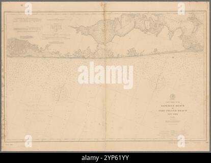 Carte côtière, no. 118, Napeague Beach à Fire Island Beach, New York 1897 par Duffield, W. W. (William Ward), 1823-1907 Banque D'Images
