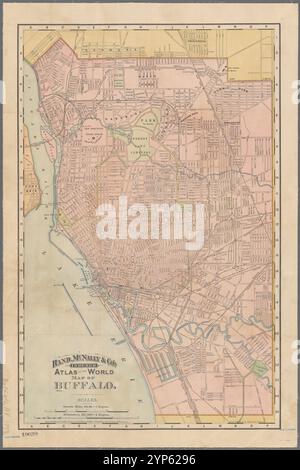 atlas indexé de la carte du monde de Buffalo de Rand, McNally & Co 1892 Banque D'Images
