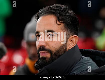 Manchester, Royaume-Uni. 28 novembre 2024. Ruben Amorim entraîneur de Manchester United lors du match de l'UEFA Europa League à Old Trafford, Manchester. Le crédit photo devrait se lire : Andrew Yates/Sportimage crédit : Sportimage Ltd/Alamy Live News Banque D'Images