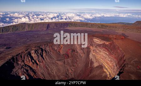 Volcan Piton de la Fournaise, île de la Réunion, océan indien, France, Europe Banque D'Images