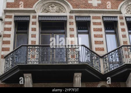 Détails des maisons de la belle Epoque Banque D'Images