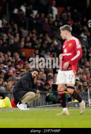 Manchester, Royaume-Uni. 28 novembre 2024. Lors du match de l'UEFA Europa League à Old Trafford, Manchester. Le crédit photo devrait se lire : Andrew Yates/Sportimage crédit : Sportimage Ltd/Alamy Live News Banque D'Images