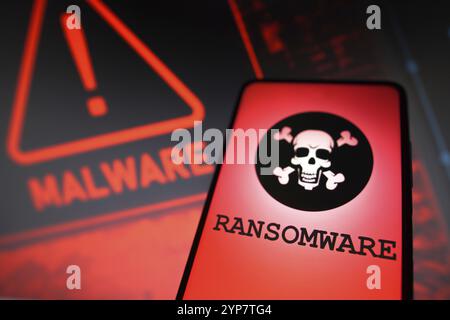 Le ransomware est un type de malware de détournement de données personnelles Banque D'Images