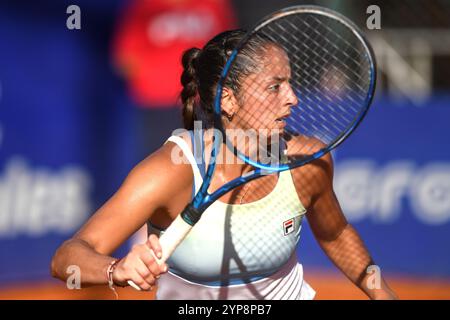 Buenos Aires (28 novembre 2024). Jazmin Ortenzi (Argentine) joue au WTA 125 Argentina Open 2024 crédit : Mariano Garcia/Alamy Live News Banque D'Images