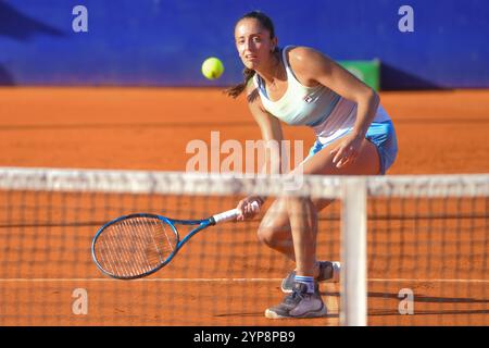 Buenos Aires (28 novembre 2024). Jazmin Ortenzi (Argentine) joue au WTA 125 Argentina Open 2024 crédit : Mariano Garcia/Alamy Live News Banque D'Images