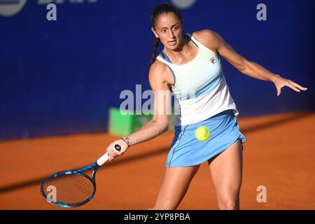 Buenos Aires (28 novembre 2024). Jazmin Ortenzi (Argentine) joue au WTA 125 Argentina Open 2024 crédit : Mariano Garcia/Alamy Live News Banque D'Images