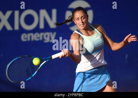 Buenos Aires (28 novembre 2024). Jazmin Ortenzi (Argentine) joue au WTA 125 Argentina Open 2024 crédit : Mariano Garcia/Alamy Live News Banque D'Images