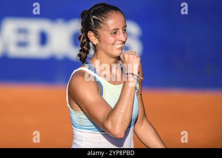 Buenos Aires (28 novembre 2024). Jazmin Ortenzi (Argentine) joue au WTA 125 Argentina Open 2024 crédit : Mariano Garcia/Alamy Live News Banque D'Images