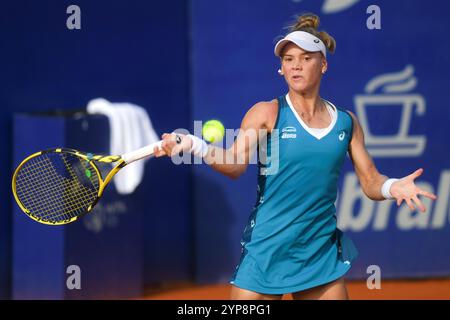 Buenos Aires (28 novembre 2024). Laura Pigossi (Brésil) jouant au WTA 125 Argentina Open 2024 crédit : Mariano Garcia/Alamy Live News Banque D'Images