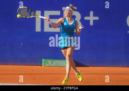 Buenos Aires (28 novembre 2024). Laura Pigossi (Brésil) jouant au WTA 125 Argentina Open 2024 crédit : Mariano Garcia/Alamy Live News Banque D'Images