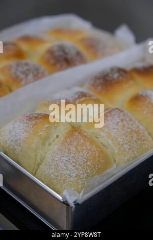 Pain déchiré maison frais du four. Banque D'Images