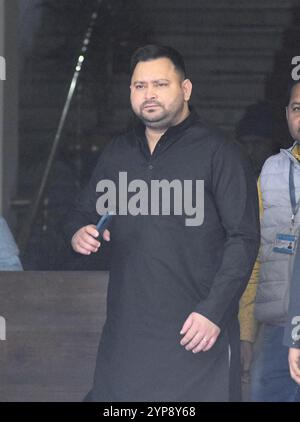 Patna, Inde. 28 novembre 2024. PATNA, INDE - NOVEMBRE 28 : le chef de l'opposition Tejashwi Yadav va assister à la session d'hiver à l'Assemblée du Bihar le 28 novembre 2024 à Patna, Inde. (Photo de Santosh Kumar/Hindustan Times/Sipa USA) crédit : Sipa USA/Alamy Live News Banque D'Images