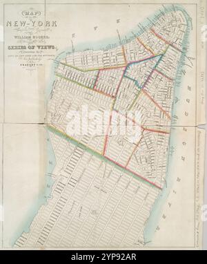 Carte de la ville de New-York 1831 par Hooker, William Banque D'Images