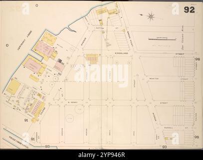 Brooklyn V. 4, double page plate No.92 [Map Bounded by Newtown Creek, Calyer préparé, Whale Creek canal] 1884 - 1936 Banque D'Images