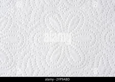 Texture de serviette en papier blanc à motifs utilisée dans le nettoyage de la cuisine, texture de serviette en papier Banque D'Images