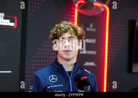 Circuit international de Losail, Doha, formule 1, Qatar. 28 novembre 2024. Airways Qatar Grand Prix 2024, im Bild Franco Colapinto (ARG), Williams Racing Credit : Alessio de Marco/Alamy Live News Banque D'Images