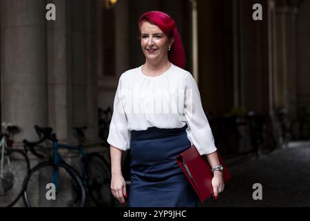 Photo du dossier datée du 15/10/24 de Louise Haigh, qui a démissionné de son poste de secrétaire aux Transports après qu'il ait été révélé qu'elle a plaidé coupable à une infraction criminelle liée à l'avoir incorrectement dit à la police qu'un téléphone portable de travail avait été volé en 2013. Il est entendu que l'incident a été divulgué à Sir Keir Starmer lorsqu'elle a rejoint le cabinet fantôme. Date d'émission : vendredi 29 novembre 2024. Banque D'Images