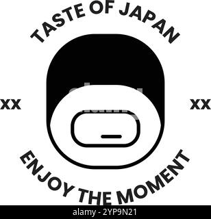 Illustration du logo de sushi alimentaire japonais Illustration de Vecteur