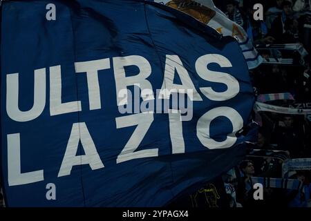 Roma, Italie. 28 novembre 2024. Drapeau lors de la Ligue Europa de l'UEFA entre Lazio et Ludogorets au stade olympique de Rome, Italie - jeudi 28 novembre 2024 - Sport Soccer (photo Alfredo Falcone/LaPresse) crédit : LaPresse/Alamy Live News Banque D'Images