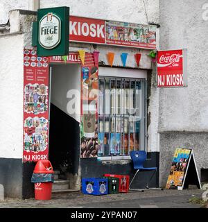 Kiosque à Bochum-Hamme, Trinkhalle, Allemagne, Rhénanie du Nord-Westphalie, région de la Ruhr, Bochum Banque D'Images