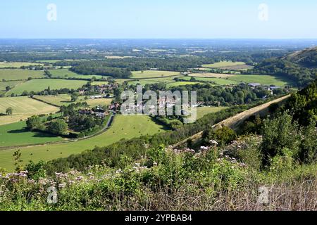 Vue depuis Devils Dyke dans le parc national de South Downs Banque D'Images