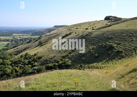 Vue depuis Devils Dyke dans le parc national de South Downs Banque D'Images