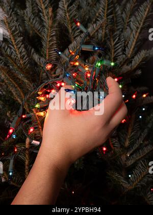 Le moment le plus spécial de l'année, ornant Noël Banque D'Images