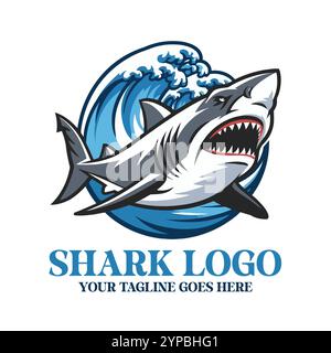 Logo de requin, illustration de requin, conception de logo de requin, Art d'illustration de requin, vecteur de logo de requin, Shark illustration Vector, Shark logo Template, Shark Illustration de Vecteur