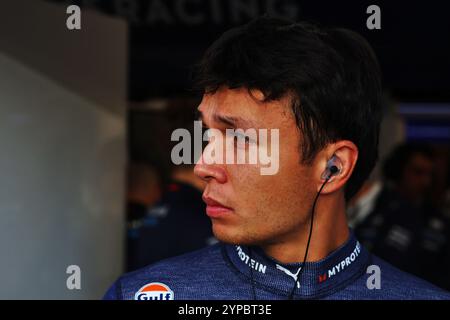 Doha, Qatar. 29 novembre 2024. Alexander Albon (THA) Williams Racing. Championnat du monde de formule 1, Rd 23, Grand Prix du Qatar, vendredi 29 novembre 2024. Doha, Qatar. Crédit : James Moy/Alamy Live News Banque D'Images