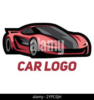 Illustration de logo de voiture, conception de logo automobile, Art d'emblème de véhicule, création de badge de voiture, Art de marque automobile, logos de voiture personnalisés, emblème de marque de voiture Illustration de Vecteur