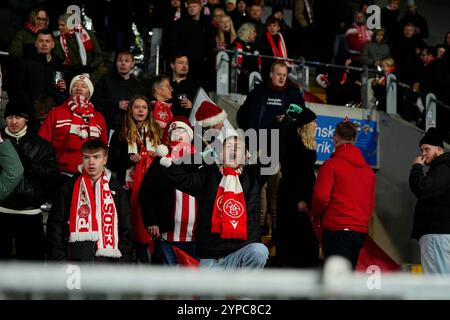 Broendby, Danemark. 29 novembre 2024. Broendby IF moeder AAB i Superligaen paa Broendby Stadion Fredag den 29. novembre 2024 crédit : Ritzau/Alamy Live News Banque D'Images