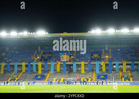 Broendby, Danemark. 29 novembre 2024. Broendby IF moeder AAB i Superligaen paa Broendby Stadion Fredag den 29. novembre 2024 crédit : Ritzau/Alamy Live News Banque D'Images