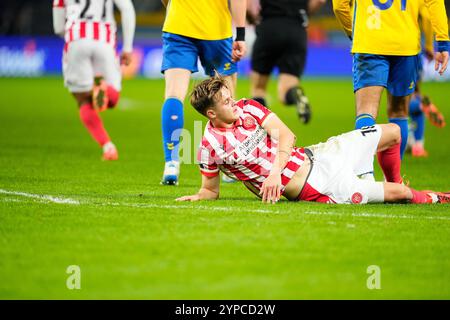 Broendby, Danemark. 29 novembre 2024. Broendby IF moeder AAB i Superligaen paa Broendby Stadion Fredag den 29. novembre 2024 crédit : Ritzau/Alamy Live News Banque D'Images