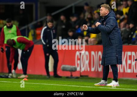 Broendby, Danemark. 29 novembre 2024. Broendby IF moeder AAB i Superligaen paa Broendby Stadion Fredag den 29. novembre 2024 crédit : Ritzau/Alamy Live News Banque D'Images