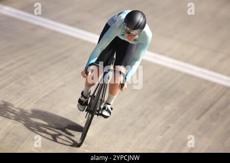 Apeldoorn, pays-Bas. 29 novembre 2024. APELDOORN, PAYS-BAS - NOVEMBRE 29 : Lysenko lors de la deuxième manche de la Ligue des Champions sur piste UCI à Omnisport le 29 novembre 2024 à Apeldoorn, pays-Bas. (Photo de Peter Lous/BSR Agency) crédit : BSR Agency/Alamy Live News Banque D'Images