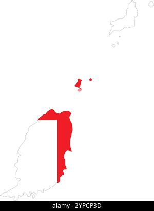 Drapeau de Grenade sur la carte, carte de Grenade avec drapeau, drapeau de la nation de Grenade, carte de Grenade Illustration de Vecteur