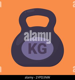 Vecteur d'icône de poids de kettlebell. GYM Kettlebell illustration. icône de l'appareil de fitness Illustration de Vecteur