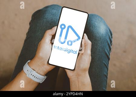 22 janvier 2024, Brésil. Dans cette illustration photo, le logo interdigital Inc est affiché sur l'écran d'un smartphone Banque D'Images