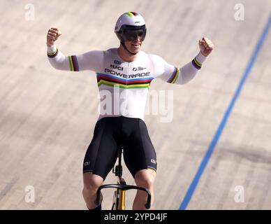 Apeldoorn, pays-Bas. 29 novembre 2024. APELDOORN, PAYS-BAS - NOVEMBRE 29 : lors du Round 2 de la Ligue des Champions de piste UCI à Omnisport le 29 novembre 2024 à Apeldoorn, pays-Bas. (Photo de Peter Lous/BSR Agency) crédit : BSR Agency/Alamy Live News Banque D'Images