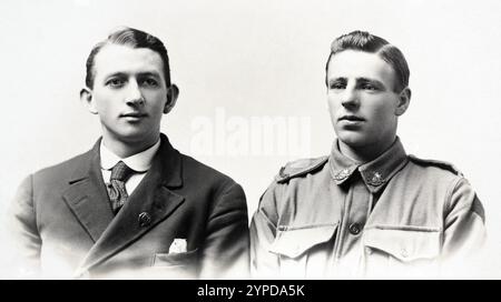 Un infanterie australien dans la 2e division de la Force impériale australienne, pendant la première Guerre mondiale. Banque D'Images