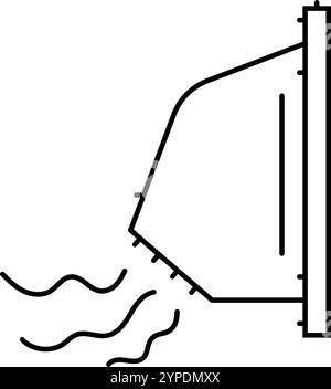 illustration vectorielle de l'icône de conduite de ventilation d'admission d'air frais Illustration de Vecteur