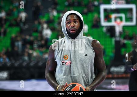 26 Mathias Lessort du Panathinaikos AKTOR Athens joue lors de l'Euroleague, Round 12 match entre le Panathinaikos AKTOR Athens et L'AS Monaco à l'OAKA Altion Arena à Athènes, Grèce, le 29 novembre 2024. Banque D'Images