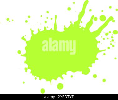 La peinture vert clair éclaboussure dynamiquement sur un fond blanc propre, créant une composition abstraite vibrante et énergique Illustration de Vecteur