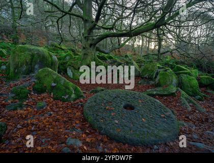 Padley Gorge, Peak District Banque D'Images